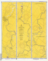 Sacramento River - Fourmile Bend to Colusa 1974 - Old Map Nautical Chart PC Harbors 666 - California