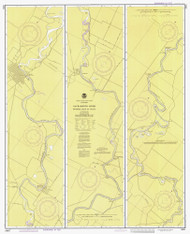 Sacramento River - Fourmile Bend to Colusa 1981 - Old Map Nautical Chart PC Harbors 18664 - California