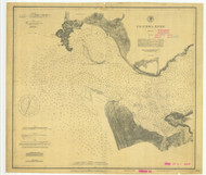 Columbia River Sheet 1 1890 - Old Map Nautical Chart PC Harbors 640 - Oregon