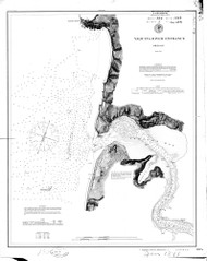 Yaquinna River Entrance 1891 BW - Old Map Nautical Chart PC Harbors 664 - Oregon