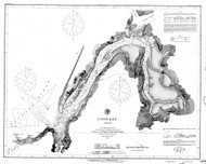 Coos Bay 1890 - Old Map Nautical Chart PC Harbors 5984 - Oregon