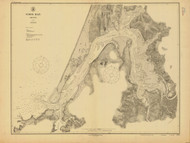 Coos Bay 1921 - Old Map Nautical Chart PC Harbors 5984 - Oregon