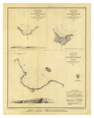San Clemente Bay 1852 - Old Map Nautical Chart PC Harbors 607 - California