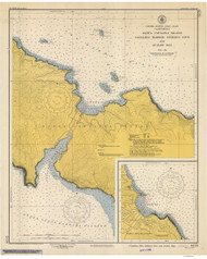 Santa Catalina Island   Catalina Harbor, Isthmus Cove and Avalon Bay 1948 - Old Map Nautical Chart PC Harbors 5128 - California