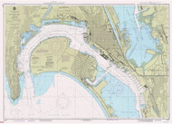North San Diego Bay 1986 - Old Map Nautical Chart PC Harbors 5105 - California