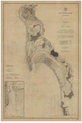 San Diego Bay 1902 - Old Map Nautical Chart PC Harbors 5106 - California