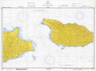 Santa Cruz Channel 1973 - Old Map Nautical Chart PC Harbors 5115 - California