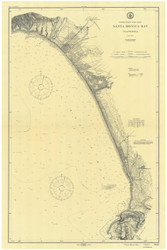 Santa Monica Bay 1911 - Old Map Nautical Chart PC Harbors 5144 - California
