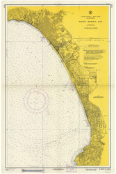 Santa Monica Bay 1959 - Old Map Nautical Chart PC Harbors 5144 - California