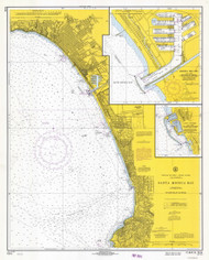Santa Monica Bay 1968 - Old Map Nautical Chart PC Harbors 5144 - California