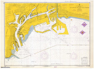 Los Angeles and Long Beach Harbors 1966 - Old Map Nautical Chart PC Harbors 5147 - California