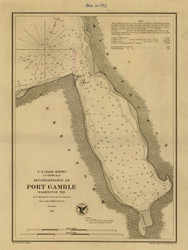 Port Gamble 1856 Pacific Coast Harbor Chart 650 Washington