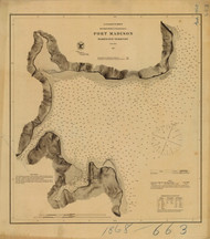 Port Madison 1868 Pacific Coast Harbor Chart 663 Washington