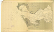 Columbia River - Pacific Ocean to Harrington Point 1913 Pacific Coast Harbor Chart 6151 Washington