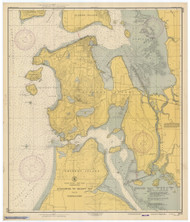 Anacortes to Skagit Bay 1947 Pacific Coast Harbor Chart 6376 Washington