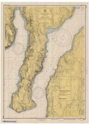 Hood Canal - South Point to Bangor 1945 Pacific Coast Harbor Chart 6422 Washington