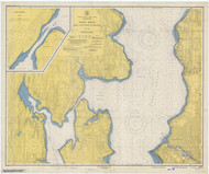 Apple Cove Point to Keyport 1947 - Old Map Nautical Chart PC Harbors 6445 - Washington