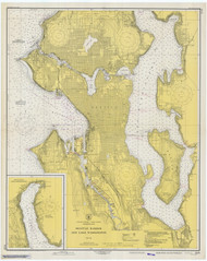 Seattle Harbor and Lake Washington 1948 - Old Map Nautical Chart PC Harbors 6449 - Washington