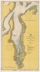 Olympia Harbor and Budd Inlet 1948 - Old Map Nautical Chart PC Harbors 6462 - Washington