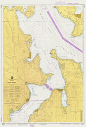 Entrance to Hood Canal 1983 - Old Map Nautical Chart PC Harbors 18473 - Washington