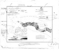 Cape Flattery and Nee-Ah Harbor 1879 A - Old Map Nautical Chart PC Harbors 645 - Washington
