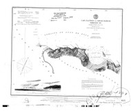 Cape Flattery and Nee-Ah Harbor 1889 - Old Map Nautical Chart PC Harbors 645 - Washington