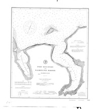 Point Discovery and Washington Harbor 1890 B - Old Map Nautical Chart PC Harbors 648 - Washington