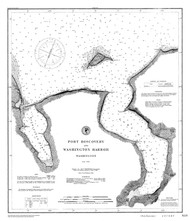 Point Discovery and Washington Harbor 1890 C - Old Map Nautical Chart PC Harbors 648 - Washington