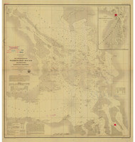 Washington Sound 1862 B - Old Map Nautical Chart PC Harbors 654 - Washington