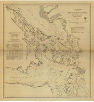 Washington Sound 1866 A - Old Map Nautical Chart PC Harbors 654 - Washington