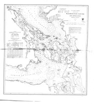 Washington Sound 1866 B - Old Map Nautical Chart PC Harbors 654 - Washington