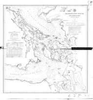 Washington Sound 1881 A - Old Map Nautical Chart PC Harbors 654 - Washington