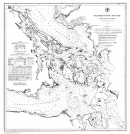 Washington Sound 1881 B - Old Map Nautical Chart PC Harbors 654 - Washington