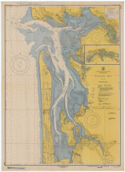 Willapa Bay 1948 - Old Map Nautical Chart PC Harbors 6185 - Washington