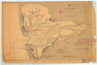 Gray's Harbor 1886 B - Old Map Nautical Chart PC Harbors 6195 - Washington