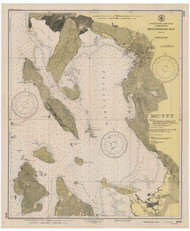 Bellingham Bay 1946 - Old Map Nautical Chart PC Harbors 6378 - Washington