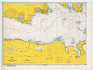 Strait of Juan de Fuca Eastern Part 1967 - Old Map Nautical Chart PC Harbors 6382 - Washington