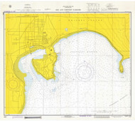 Oak and Crescent Harbors 1972 - Old Map Nautical Chart PC Harbors 6404 - Washington