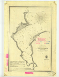 Port Townsend 1854 B - Old Map Nautical Chart PC Harbors 6405 - Washington
