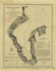 Port Townsend 1856 C - Old Map Nautical Chart PC Harbors 6405 - Washington