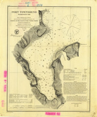Port Townsend 1858 - Old Map Nautical Chart PC Harbors 6405 - Washington
