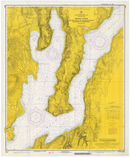 Hood Canal - South Point to Bangor 1972 - Old Map Nautical Chart PC Harbors 6422 - Washington