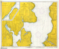 Apple Cove Point to Keyport 1966 - Old Map Nautical Chart PC Harbors 6445 - Washington