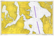 Seattle to Bremerton 1972 - Old Map Nautical Chart PC Harbors 6446 - Washington