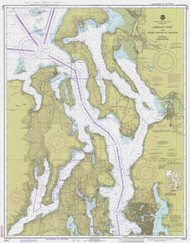 Admiralty Inlet and Puget Sound to Seattle 1978 - Old Map Nautical Chart PC Harbors 6450 - Washington