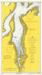 Olympia Harbor and Budd Inlet 1968 - Old Map Nautical Chart PC Harbors 6462 - Washington