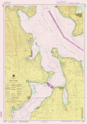 Entrance to Hood Canal 1990 - Old Map Nautical Chart PC Harbors 18477 - Washington