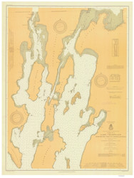 Lake Champlain Historical Map 1917 
