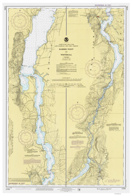 lake champlain sheet 4 1988 nautical chart old maps lake champlain nautical charts