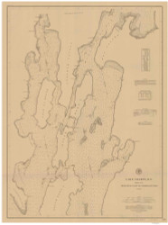 Lake Champlain, Sheet 1 - 1879 Nautical Chart